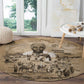 Mansa Musa Round Carpet Sepia Map Historic Pilgrimage Empire Expedition 1324 African Royalty Legacy - African Pride