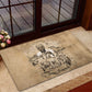 Mansa Musa Rubber Doormat Sepia Map Historic Pilgrimage Empire Expedition 1324 African Royalty Legacy - African Pride