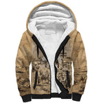 Mansa Musa Sherpa Hoodie Sepia Map Historic Pilgrimage Empire Expedition 1324 African Royalty Legacy - African Pride