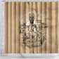 Mansa Musa Shower Curtain Sepia Map Historic Pilgrimage Empire Expedition 1324 African Royalty Legacy - African Pride