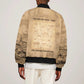 Mansa Musa Sleeve Zip Bomber Jacket Sepia Map Historic Pilgrimage Empire Expedition 1324 African Royalty Legacy - African Pride