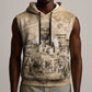 Mansa Musa Sleeveless Hoodie Sepia Map Historic Pilgrimage Empire Expedition 1324 African Royalty Legacy - African Pride