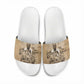 Mansa Musa Slide Sandals Sepia Map Historic Pilgrimage Empire Expedition 1324 African Royalty Legacy - African Pride