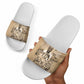 Mansa Musa Slide Sandals Sepia Map Historic Pilgrimage Empire Expedition 1324 African Royalty Legacy - African Pride
