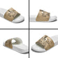 Mansa Musa Slide Sandals Sepia Map Historic Pilgrimage Empire Expedition 1324 African Royalty Legacy - African Pride