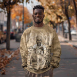 Mansa Musa Sweatshirt Sepia Map Historic Pilgrimage Empire Expedition 1324 African Royalty Legacy - African Pride
