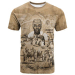 Mansa Musa T shirt Sepia Map Historic Pilgrimage Empire Expedition 1324 African Royalty Legacy - African Pride