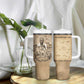 Mansa Musa Tumbler With Handle Sepia Map Historic Pilgrimage Empire Expedition 1324 African Royalty Legacy - African Pride