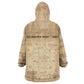 Mansa Musa Wearable Blanket Hoodie Sepia Map Historic Pilgrimage Empire Expedition 1324 African Royalty Legacy - African Pride