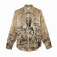 Mansa Musa Women Casual Shirt Sepia Map Historic Pilgrimage Empire Expedition 1324 African Royalty Legacy - African Pride