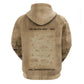 Mansa Musa Zip Hoodie Sepia Map Historic Pilgrimage Empire Expedition 1324 African Royalty Legacy - African Pride