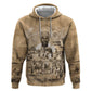 Mansa Musa Zip Hoodie Sepia Map Historic Pilgrimage Empire Expedition 1324 African Royalty Legacy - African Pride