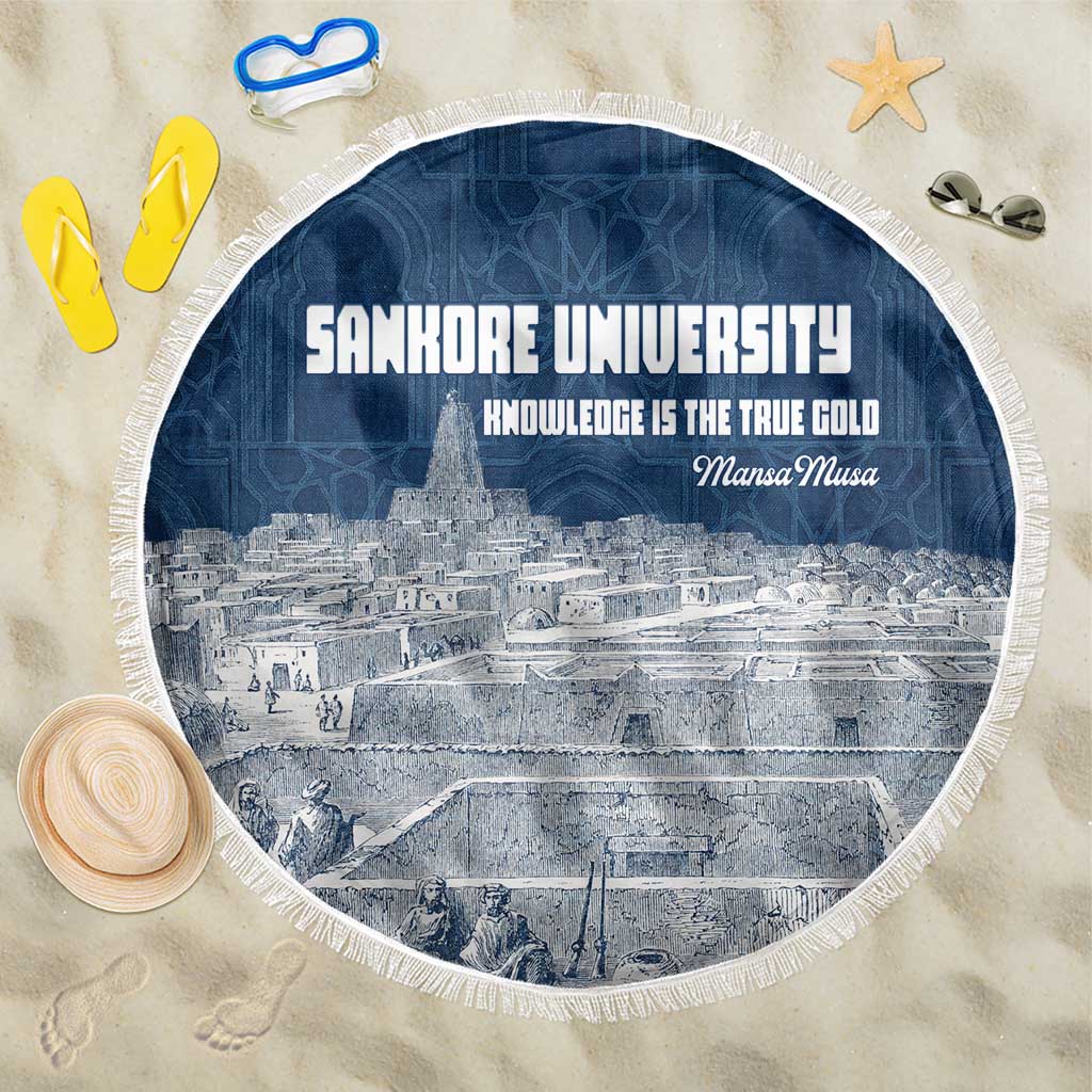 Mansa Musa Sankore University Beach Blanket Knowledge is the True Gold - African Scholarly Legacy - African Pride