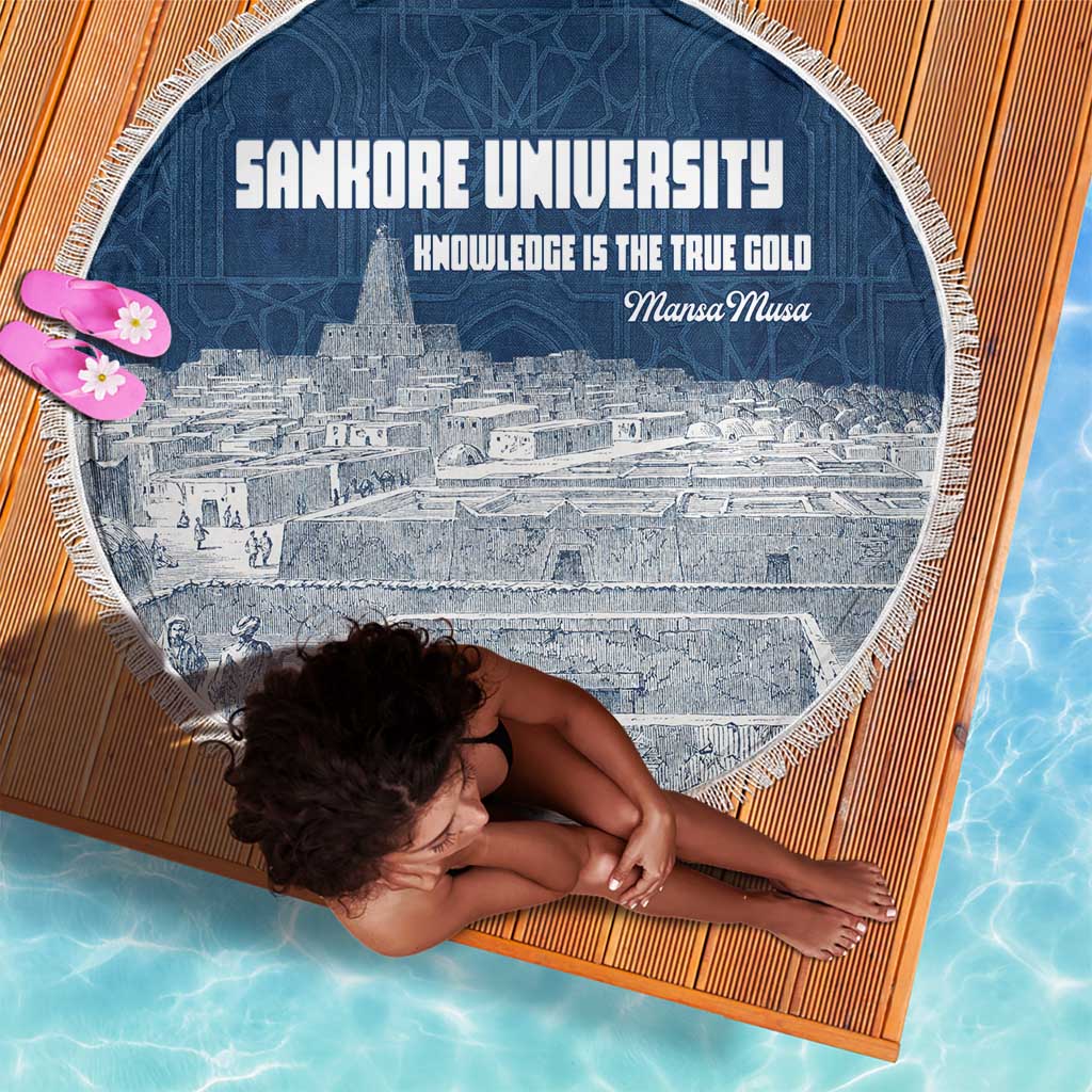 Mansa Musa Sankore University Beach Blanket Knowledge is the True Gold - African Scholarly Legacy - African Pride