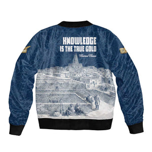Mansa Musa Sankore University Bomber Jacket Knowledge is the True Gold - African Scholarly Legacy - African Pride
