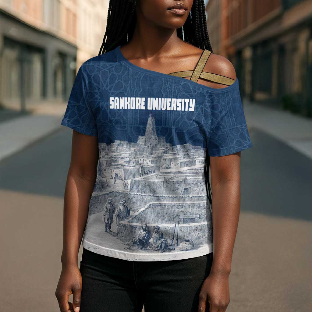 Mansa Musa Sankore University Cross Shoulder Shirt Knowledge is the True Gold - African Scholarly Legacy - African Pride