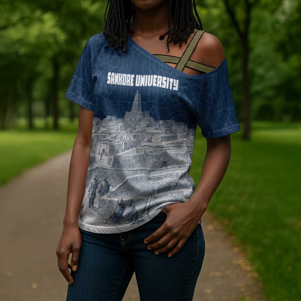 Mansa Musa Sankore University Cross Shoulder Shirt Knowledge is the True Gold - African Scholarly Legacy - African Pride