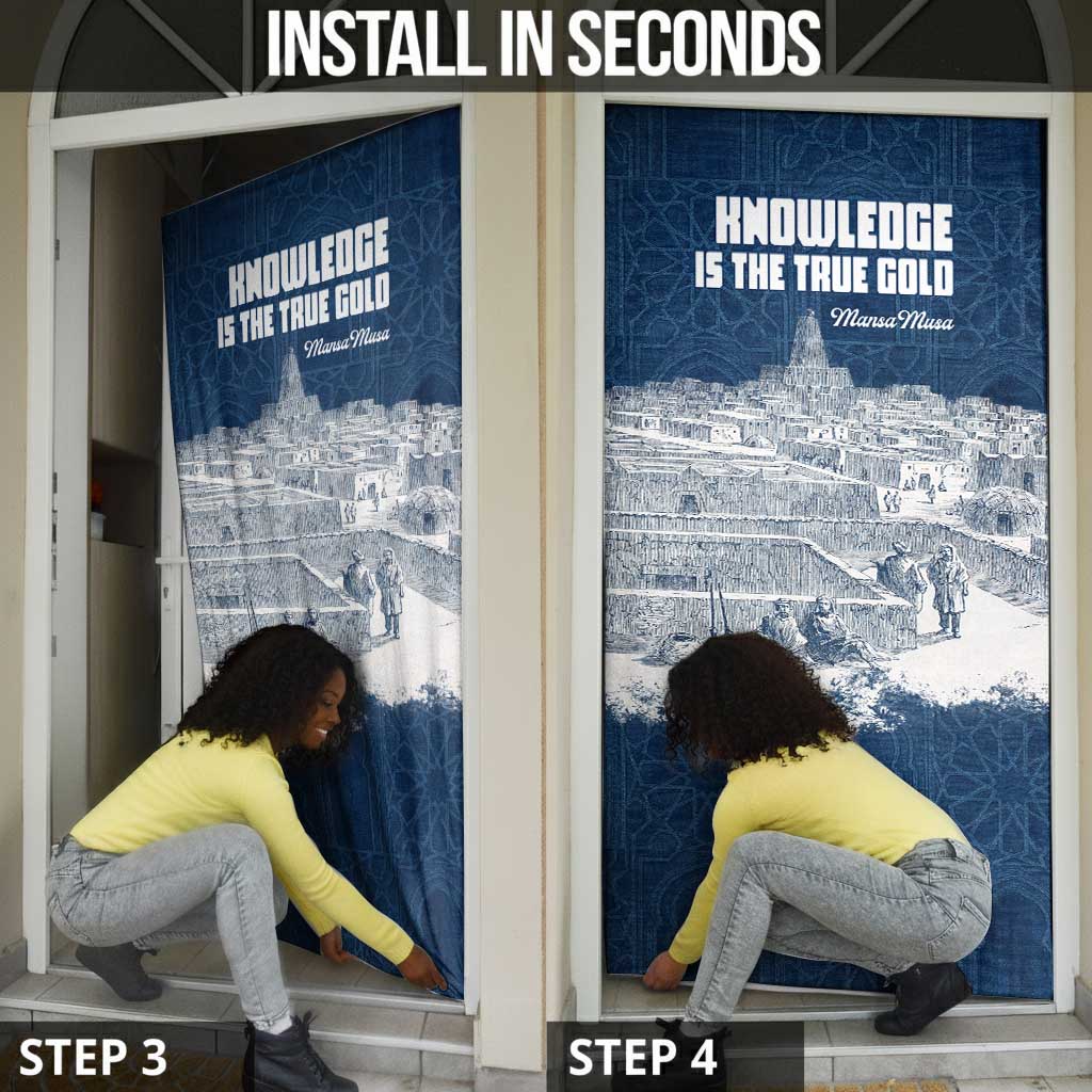 Mansa Musa Sankore University Door Cover Knowledge is the True Gold - African Scholarly Legacy - African Pride