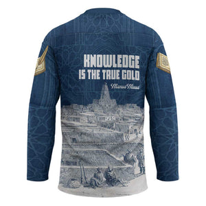 Mansa Musa Sankore University Hockey Jersey Knowledge is the True Gold - African Scholarly Legacy - African Pride