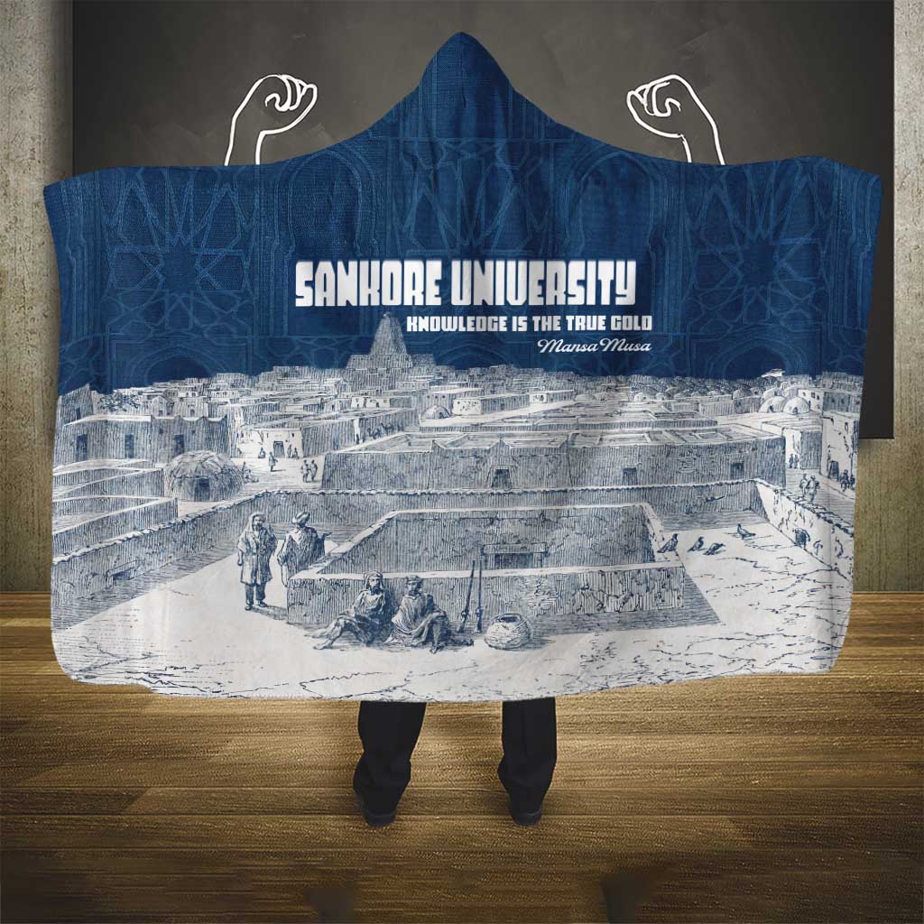 Mansa Musa Sankore University Hooded Blanket Knowledge is the True Gold - African Scholarly Legacy - African Pride