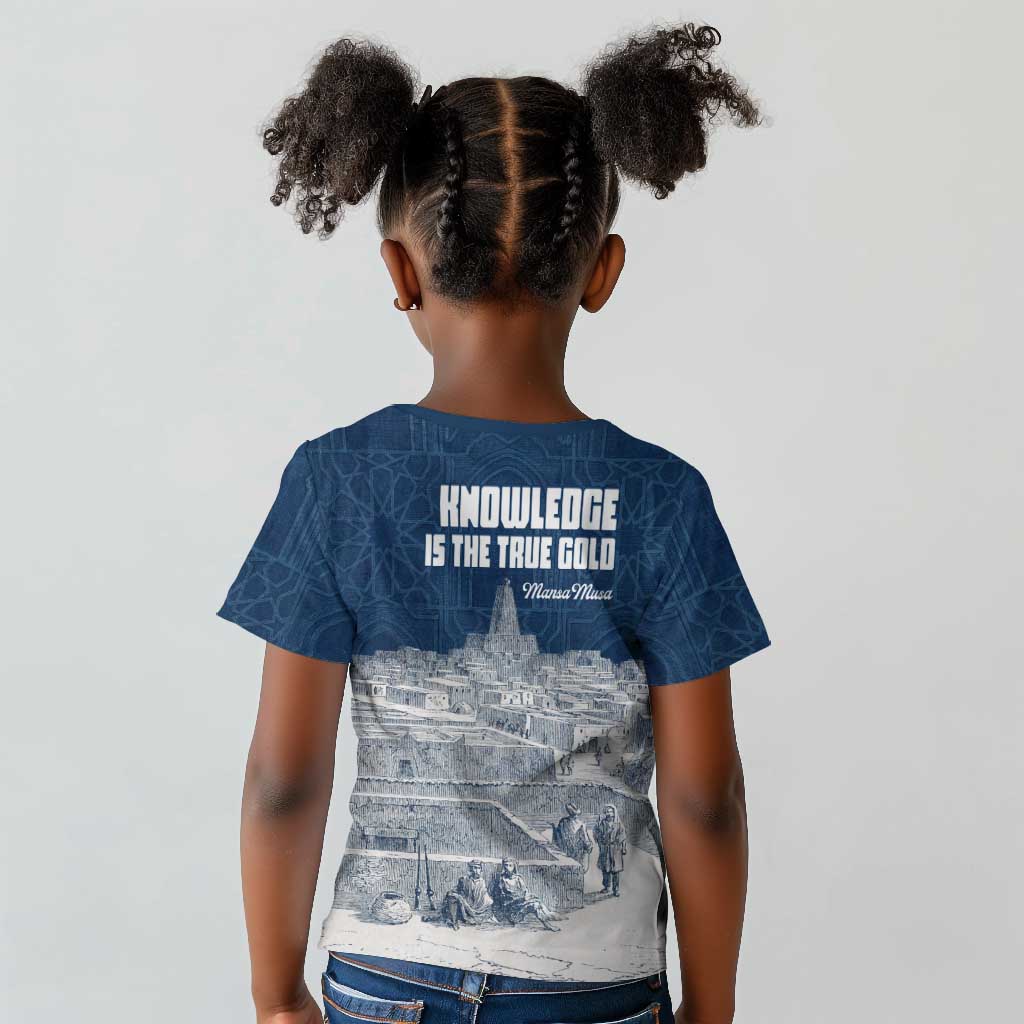Mansa Musa Sankore University Kid T shirt Knowledge is the True Gold - African Scholarly Legacy - African Pride