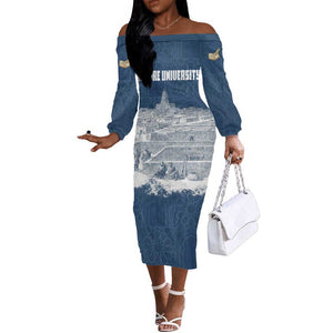 Mansa Musa Sankore University Off The Shoulder Long Sleeve Dress Knowledge is the True Gold - African Scholarly Legacy - African Pride