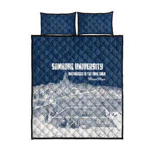 Mansa Musa Sankore University Quilt Bed Set Knowledge is the True Gold - African Scholarly Legacy - African Pride
