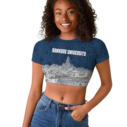 Mansa Musa Sankore University Raglan Cropped T shirt Knowledge is the True Gold - African Scholarly Legacy - African Pride