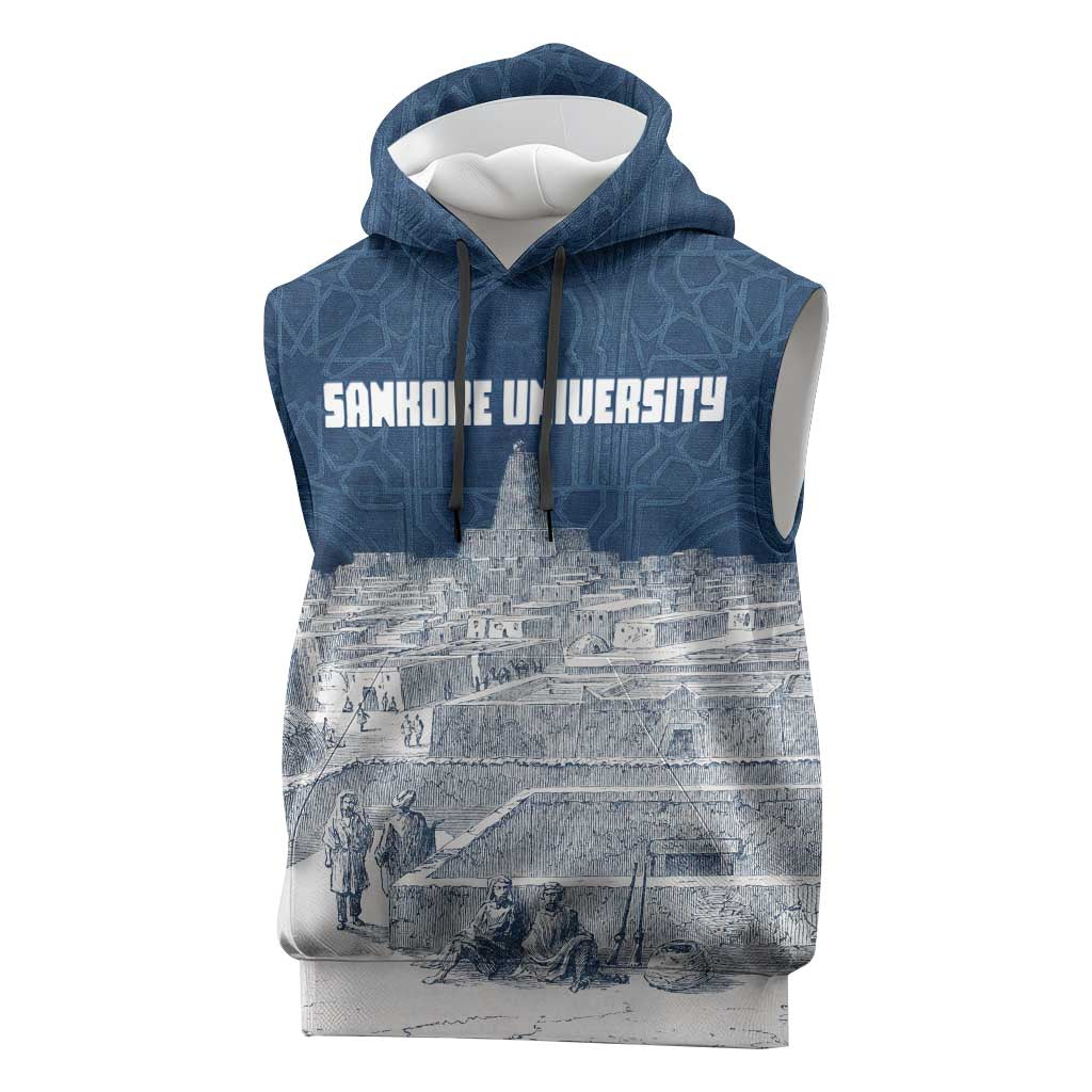 Mansa Musa Sankore University Sleeveless Hoodie Knowledge is the True Gold - African Scholarly Legacy - African Pride