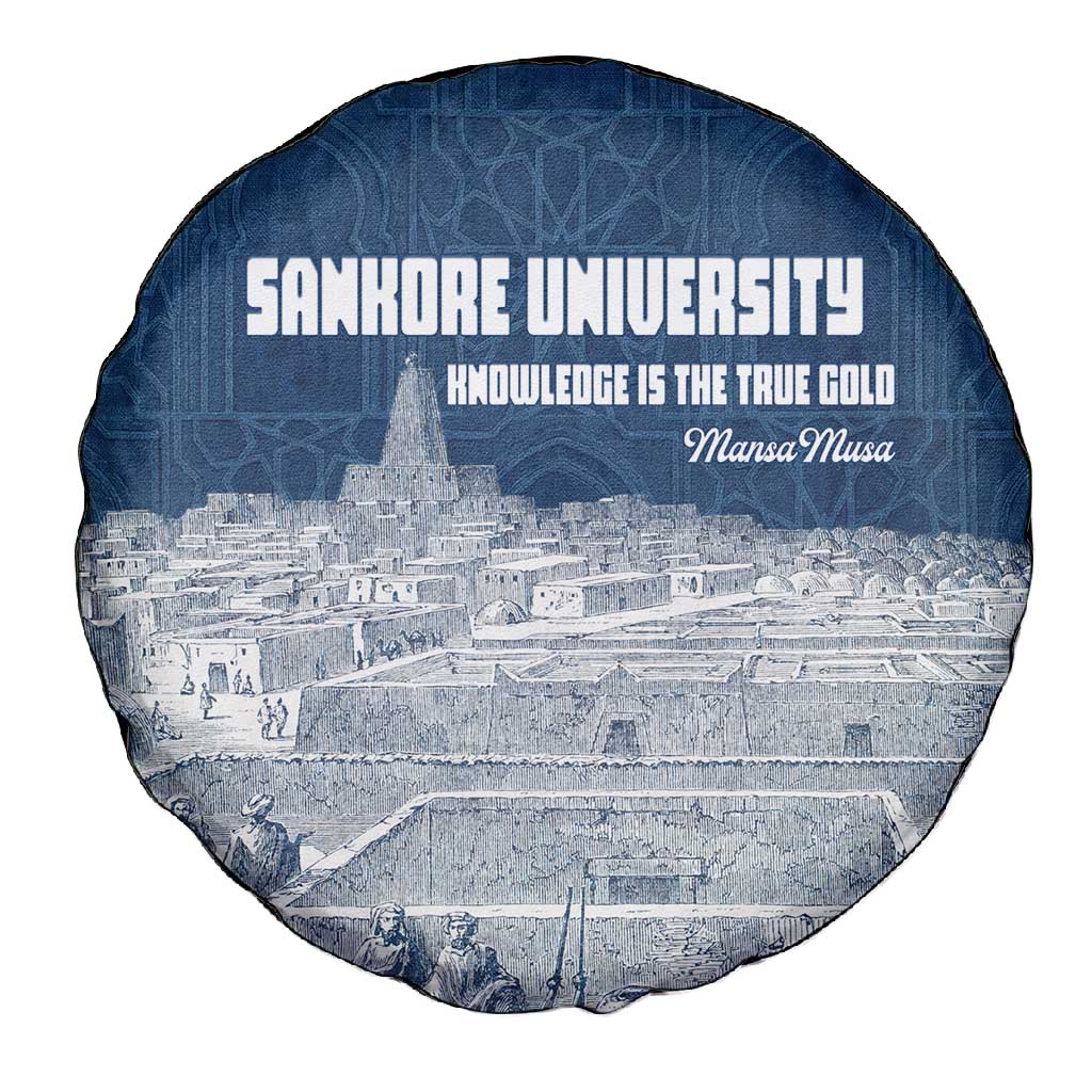 Mansa Musa Sankore University Spare Tire Cover Knowledge is the True Gold - African Scholarly Legacy - African Pride