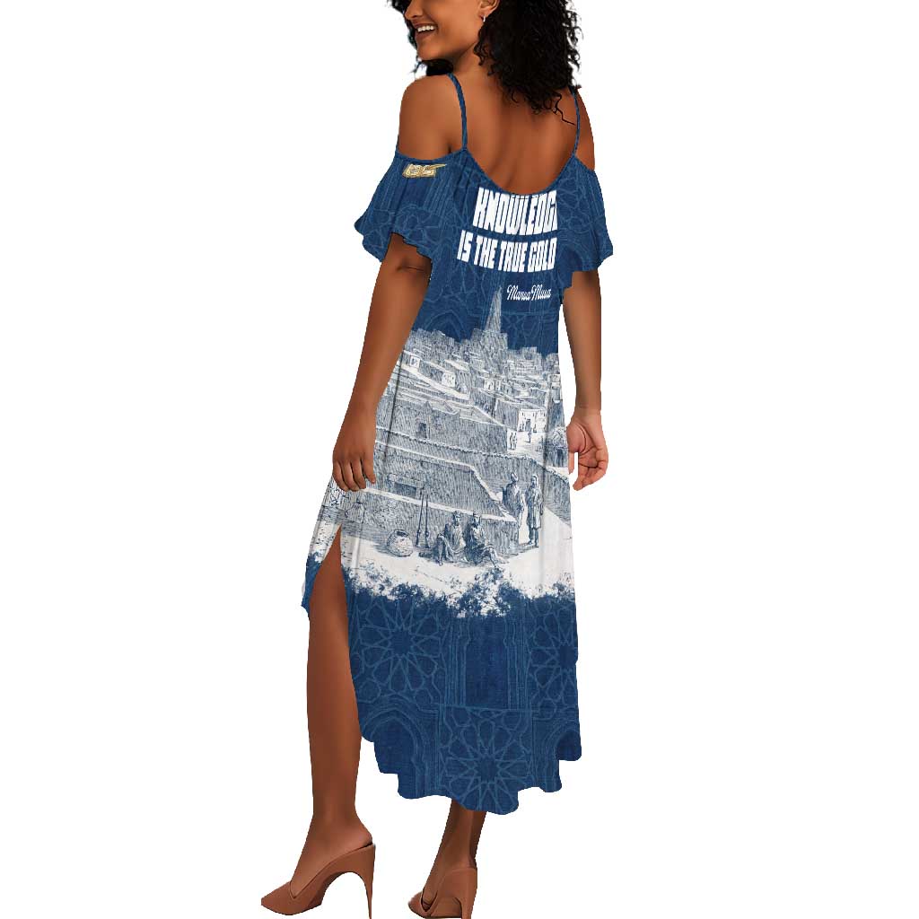 Mansa Musa Sankore University Summer Maxi Dress Knowledge is the True Gold - African Scholarly Legacy - African Pride