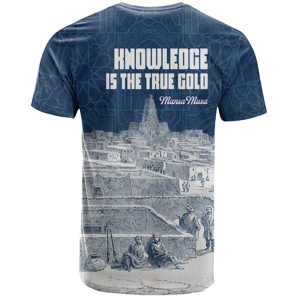 Mansa Musa Sankore University T shirt Knowledge is the True Gold - African Scholarly Legacy - African Pride