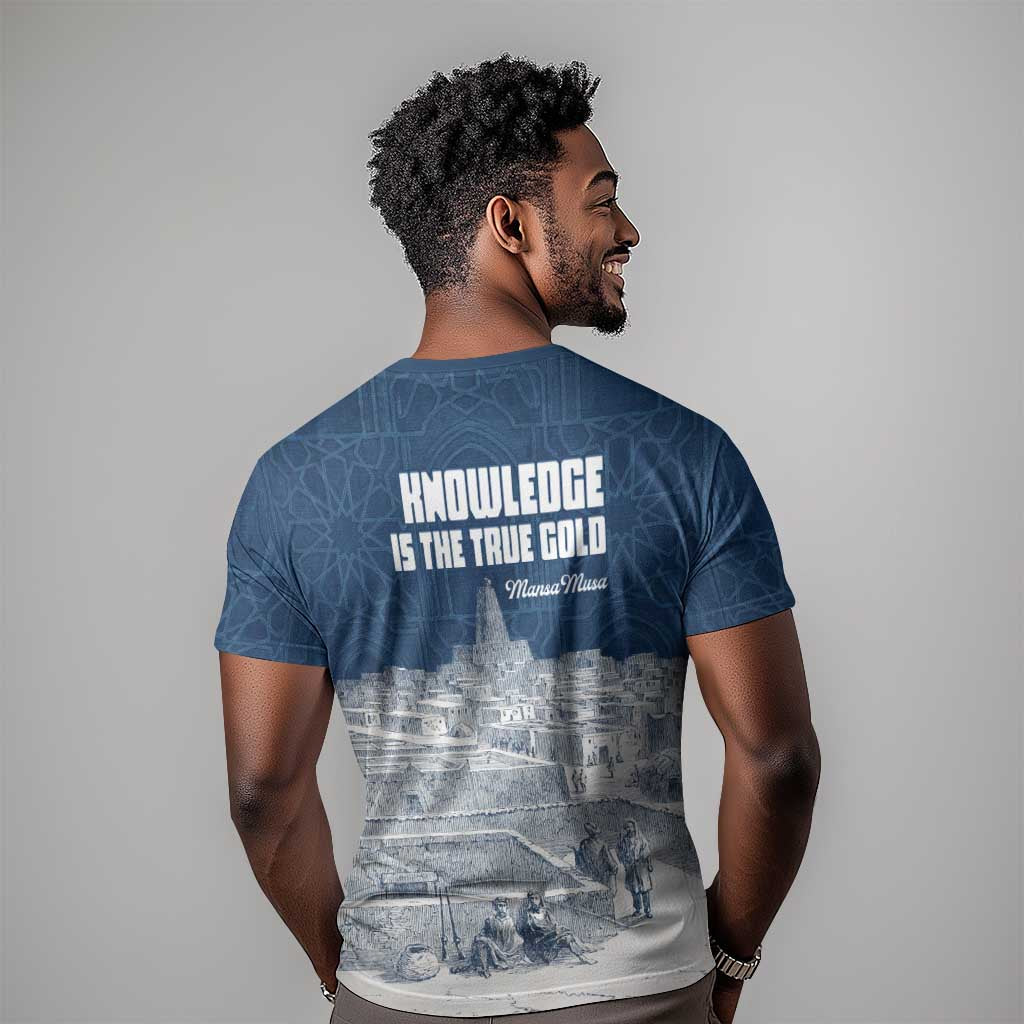 Mansa Musa Sankore University T shirt Knowledge is the True Gold - African Scholarly Legacy - African Pride