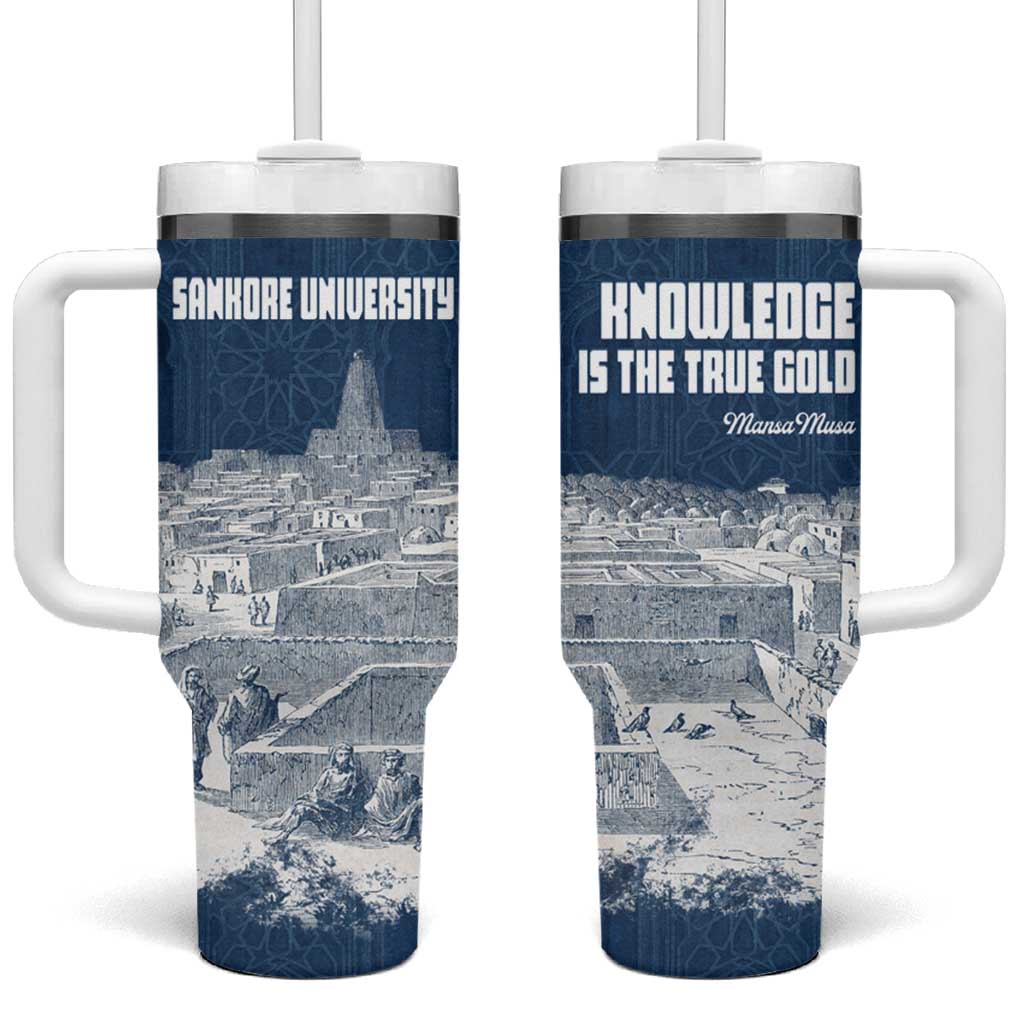 Mansa Musa Sankore University Tumbler With Handle Knowledge is the True Gold - African Scholarly Legacy - African Pride