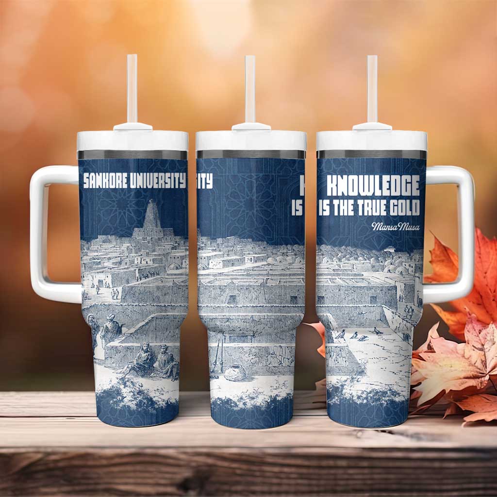 Mansa Musa Sankore University Tumbler With Handle Knowledge is the True Gold - African Scholarly Legacy - African Pride
