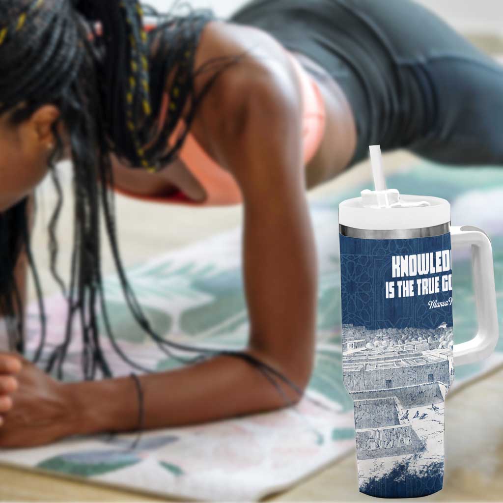 Mansa Musa Sankore University Tumbler With Handle Knowledge is the True Gold - African Scholarly Legacy - African Pride