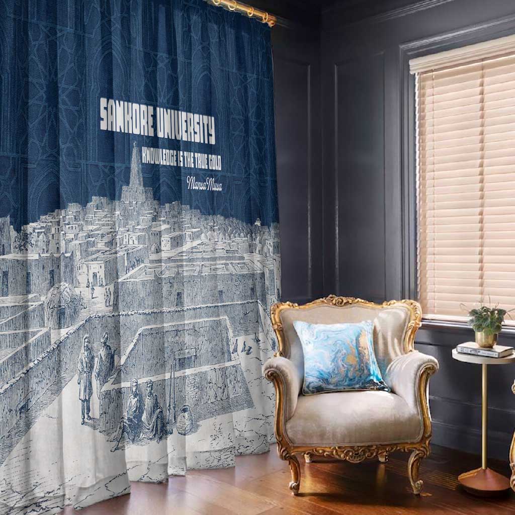 Mansa Musa Sankore University Window Curtain Knowledge is the True Gold - African Scholarly Legacy - African Pride