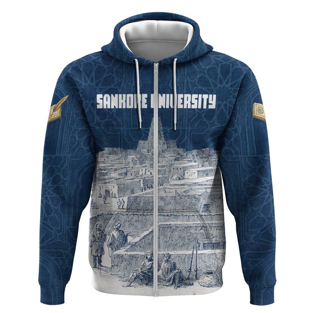 Mansa Musa Sankore University Zip Hoodie Knowledge is the True Gold - African Scholarly Legacy - African Pride