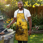Mansa Musa Apron Golden Legacy Theme Ancient Map Regal Portrait of Mali Emperor Timbuktu - African Pride