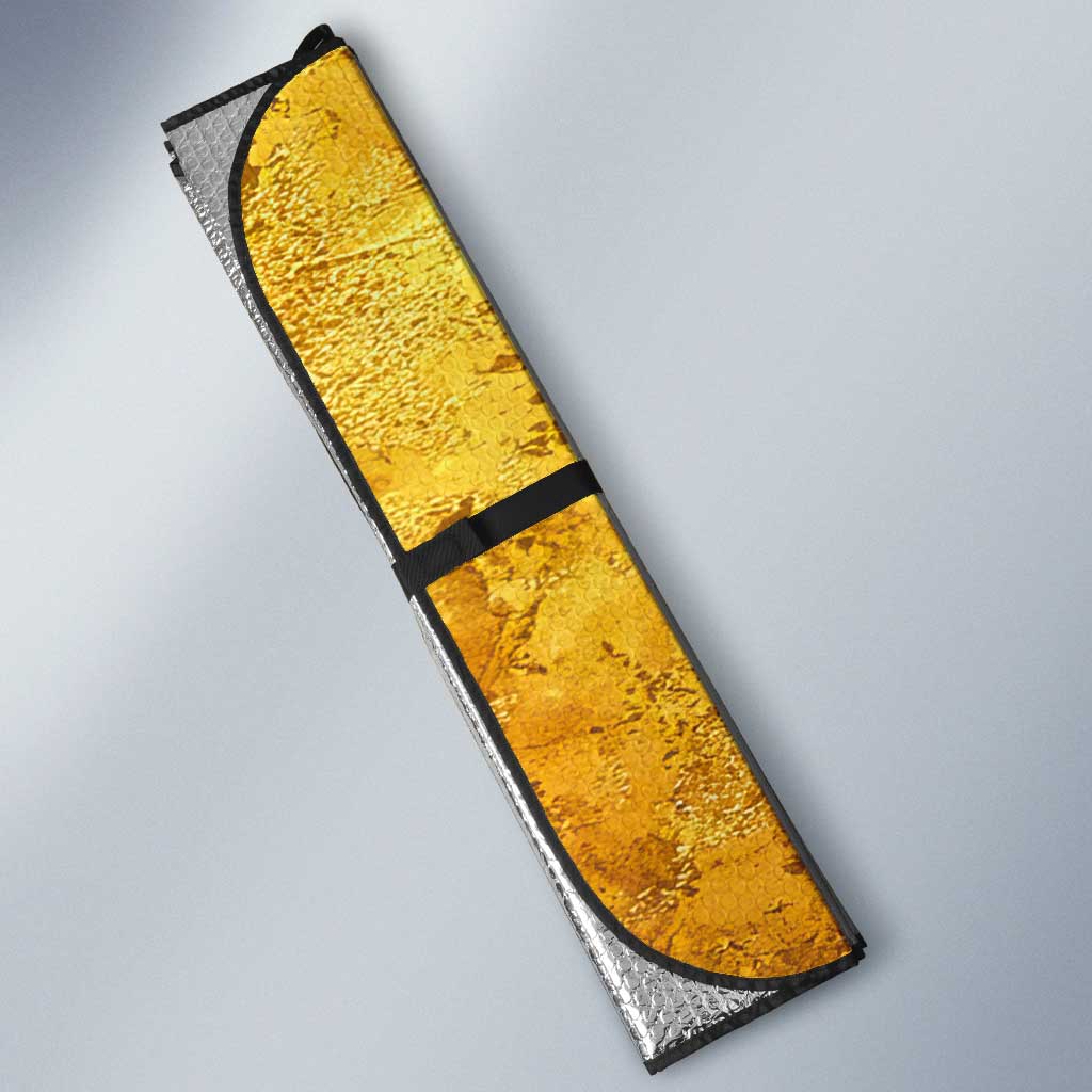 Mansa Musa Auto Sun Shade Golden Legacy Theme Ancient Map Regal Portrait of Mali Emperor Timbuktu - African Pride