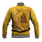 Mansa Musa Baseball Jacket Golden Legacy Theme Ancient Map Regal Portrait of Mali Emperor Timbuktu - African Pride