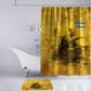 Mansa Musa Bathroom Set Golden Legacy Theme Ancient Map Regal Portrait of Mali Emperor Timbuktu - African Pride