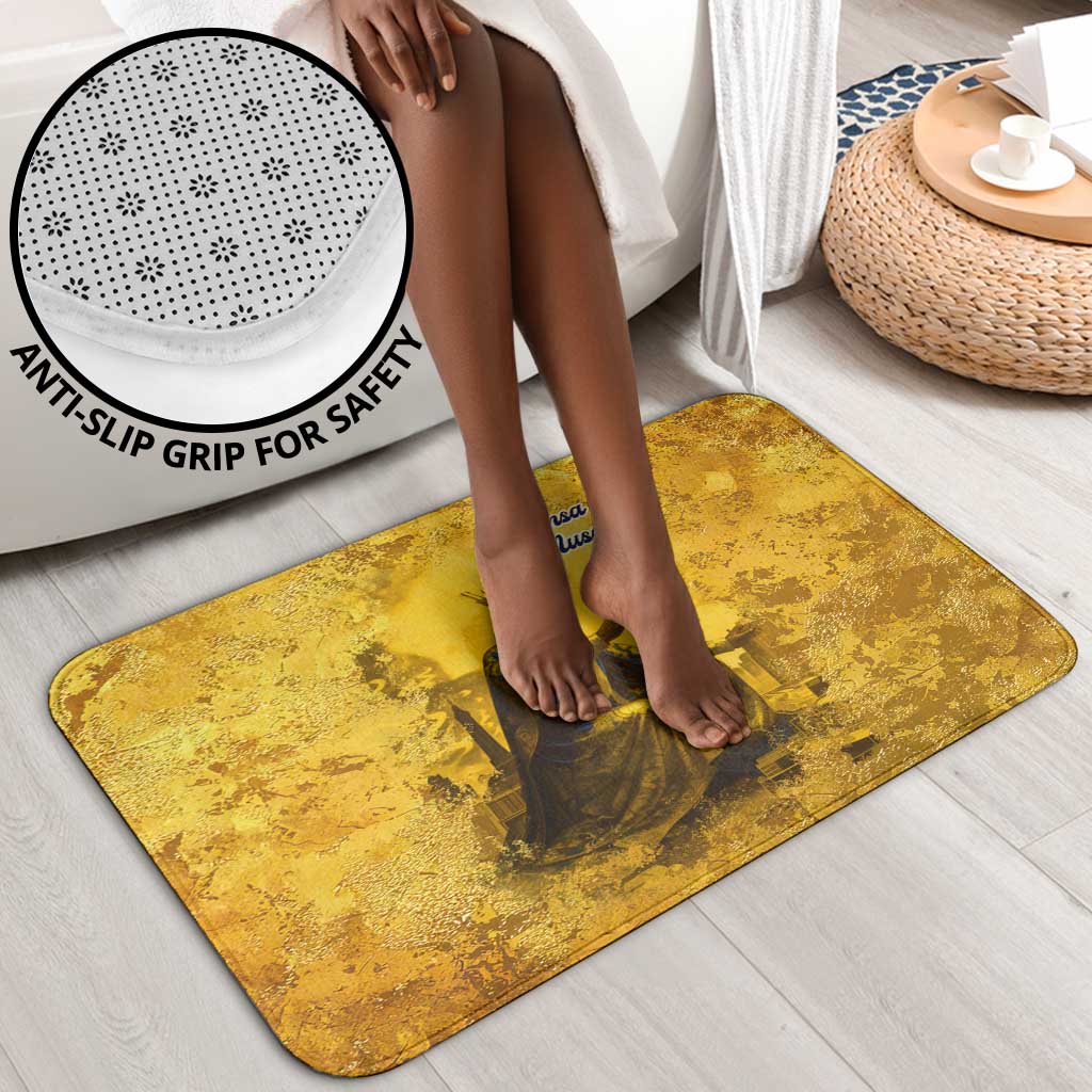 Mansa Musa Bathroom Set Golden Legacy Theme Ancient Map Regal Portrait of Mali Emperor Timbuktu - African Pride