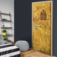 Mansa Musa Door Cover Golden Legacy Theme Ancient Map Regal Portrait of Mali Emperor Timbuktu - African Pride