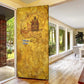 Mansa Musa Door Cover Golden Legacy Theme Ancient Map Regal Portrait of Mali Emperor Timbuktu - African Pride
