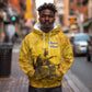 Mansa Musa Hoodie Golden Legacy Theme Ancient Map Regal Portrait of Mali Emperor Timbuktu - African Pride