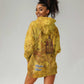 Mansa Musa Hoodie Dress Golden Legacy Theme Ancient Map Regal Portrait of Mali Emperor Timbuktu - African Pride