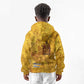 Mansa Musa Kid Hoodie Golden Legacy Theme Ancient Map Regal Portrait of Mali Emperor Timbuktu - African Pride