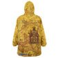 Mansa Musa Kid Wearable Blanket Hoodie Golden Legacy Theme Ancient Map Regal Portrait of Mali Emperor Timbuktu - African Pride
