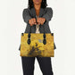 Mansa Musa Leather Bag Golden Legacy Theme Ancient Map Regal Portrait of Mali Emperor Timbuktu - African Pride